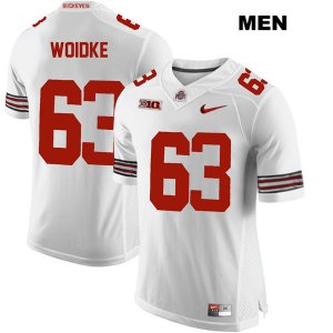 Men's NCAA Ohio State Buckeyes Kevin Woidke #63 College Stitched Authentic Nike White Football Jersey YN20M24NS